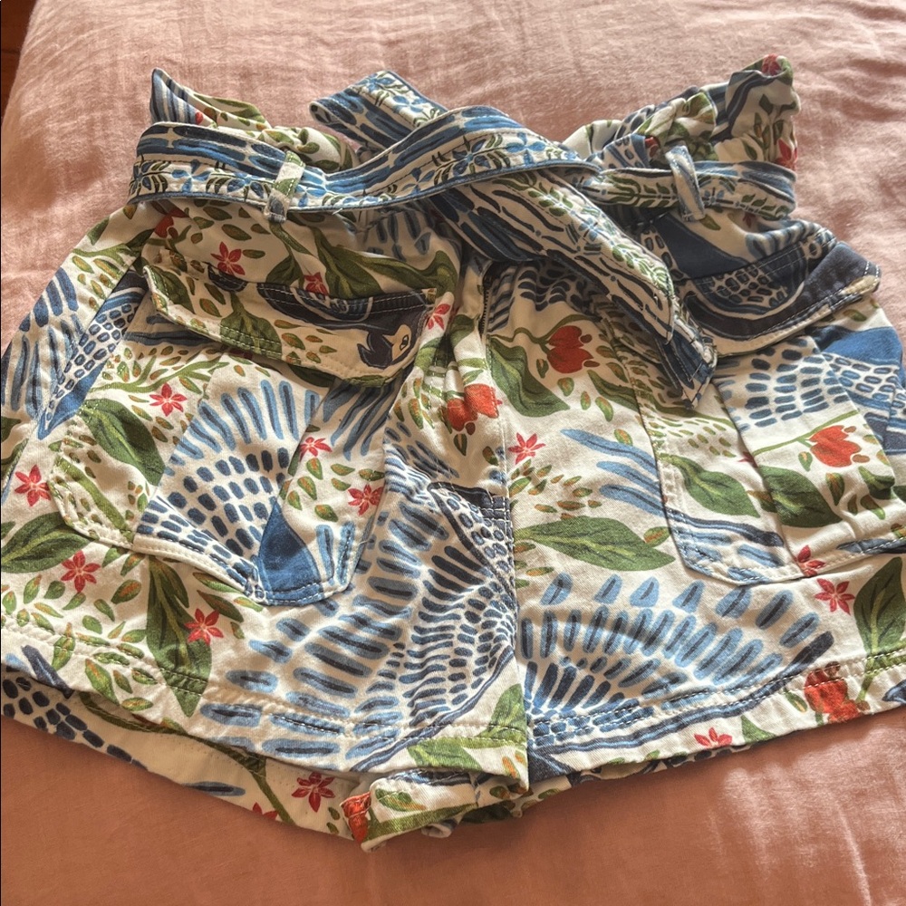 FARM Rio Multicolor Patterned Jean Shorts